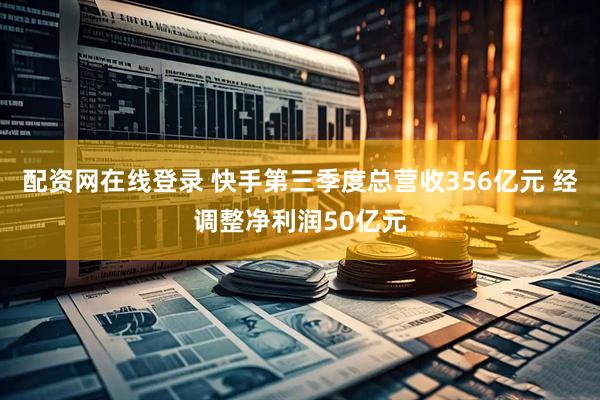 配资网在线登录 快手第三季度总营收356亿元 经调整净利润50亿元